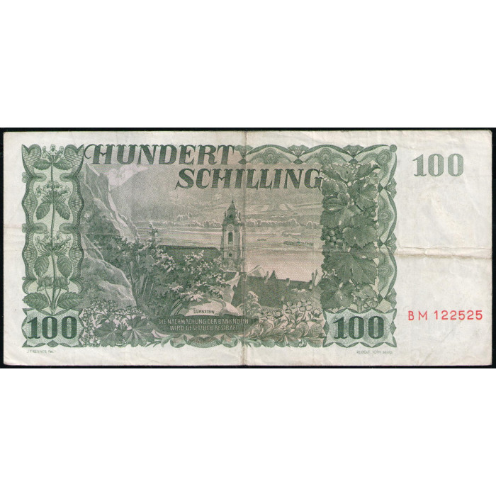 Австрия 100 Шиллингов 1954 год 