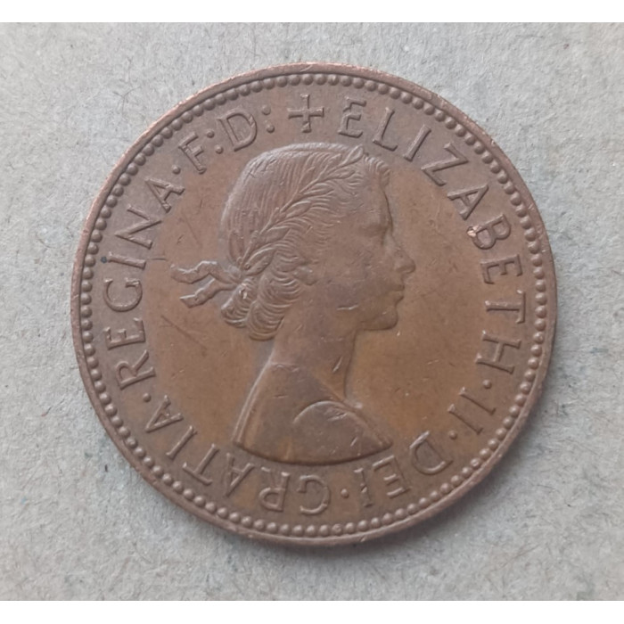 Великобритания 1/2 Пенни 1966 год , Английский галеон, Елизавета 2