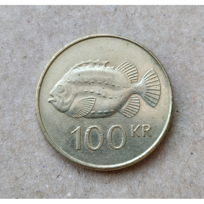 Исландия 100 Крон 1995 год , Рыба Пинагор