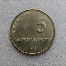 Словения 5 Толаров 1994 год , 1000 лет Глаголице