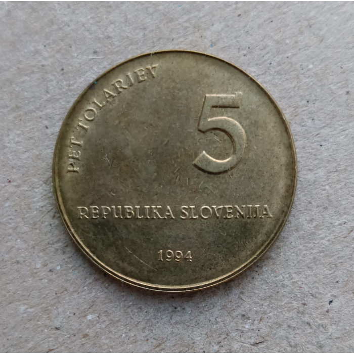 Словения 5 Толаров 1994 год , 1000 лет Глаголице