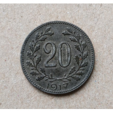 Австрия 20 Грошей 1917 год