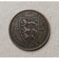 Джерси 1/12 Шиллинга 1909 год , Эдуард VII