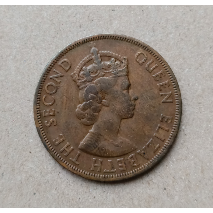 Восточные Карибы 2 Цента 1955 год , Елизавета 2