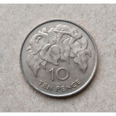 Острова Святой Елены и  Вознесения, 10 пенсов 1984 год , Лилия