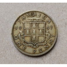 Ямайка 1 Пенни 1947 год , Георг 6