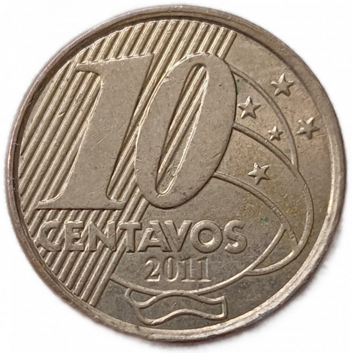 Бразилия 10 Сентаво 2011 год , Император Педру 1