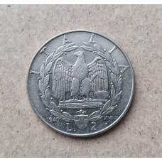 Италия 2 Лиры 1940 год
