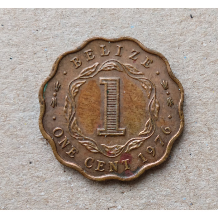Белиз 1 Цент 1976 год , Елизавета 2