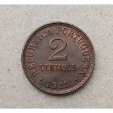 Португалия 2 Сентаво 1918 год