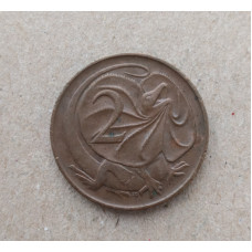 Австралия 2 Цента 1966 год , Плащеносная ящерица