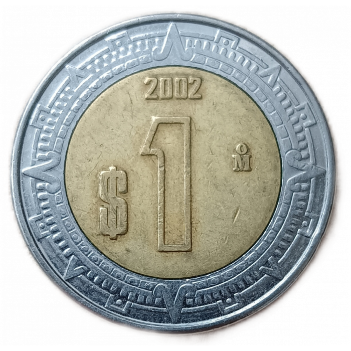 Мексика 1 Песо 2002 год , Биметалл