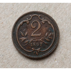 Австрия 2 Геллера 1897 год