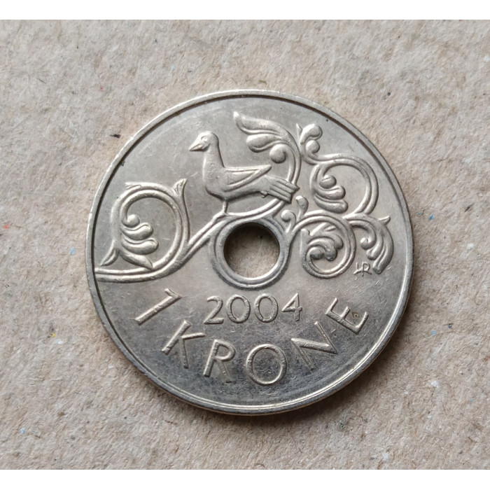 Норвегия 1 Крона 2004 год 