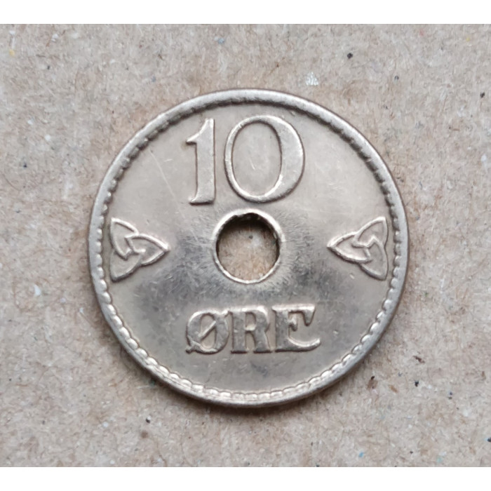Норвегия 10 эре 1947 год