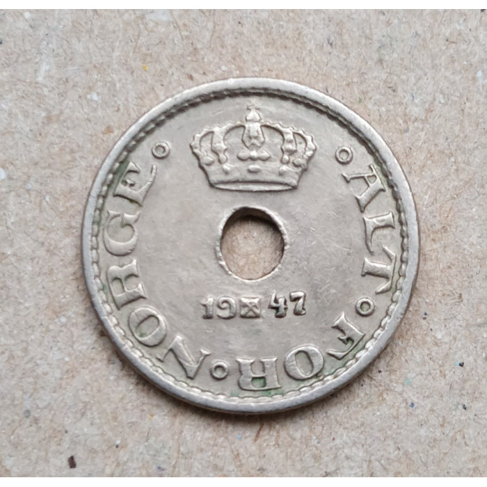 Норвегия 10 эре 1947 год