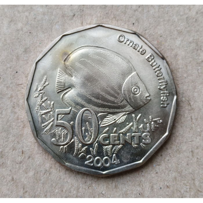 Килинг , Кокосовые Острова 50 Центов 2004 год , Рыба бабочка