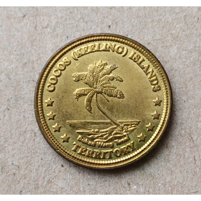 Килинг , Кокосовые Острова 2 доллара 2004 год , Клинохвостый буревестник	