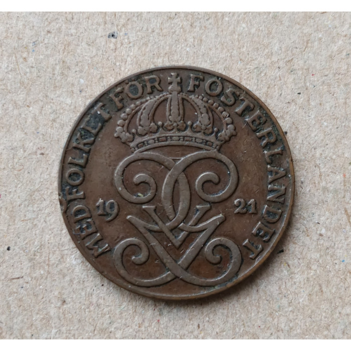 Швеция 2 Эре 1921 год