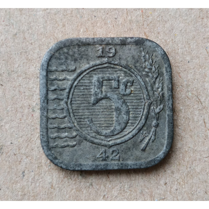 Нидерланды 5 центов 1942 год