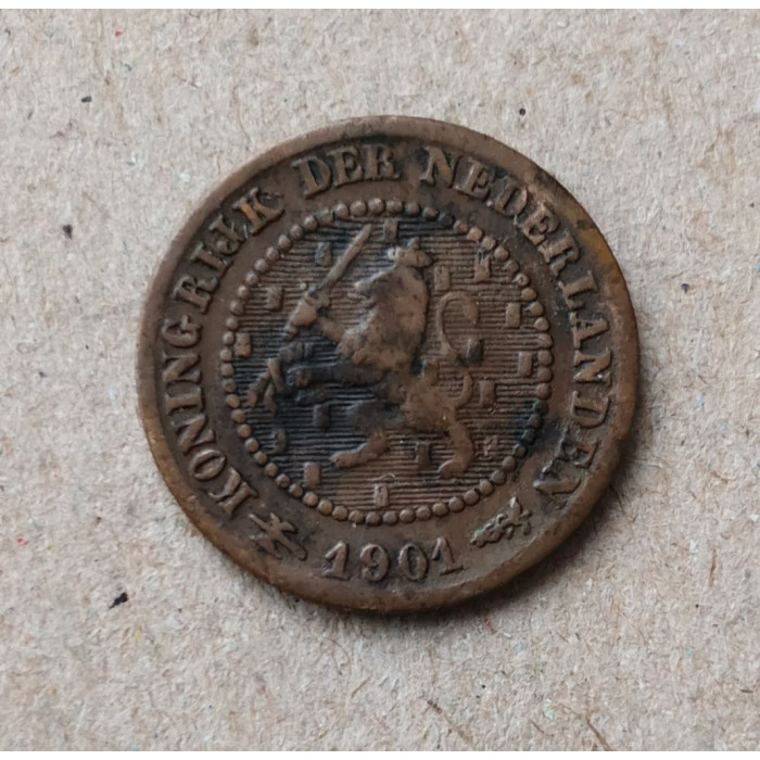 Нидерланды 1/2 цента 1901 год