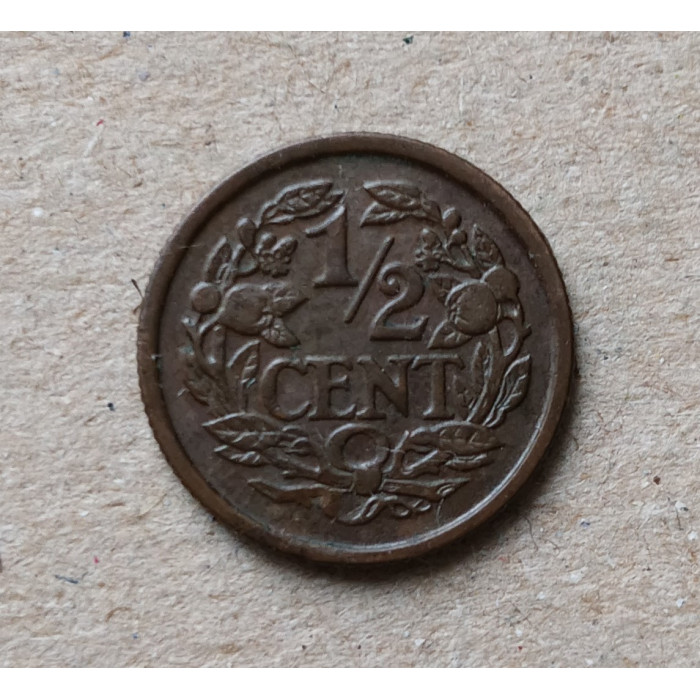 Нидерланды 1/2 цента 1914 год