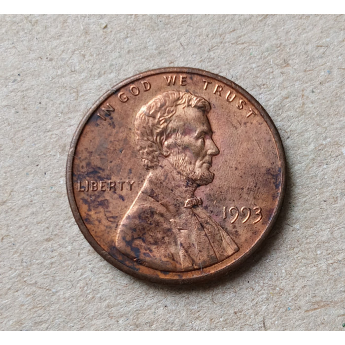 США 1 цент 1993 год , Линкольн