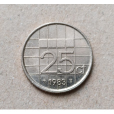 Нидерланды 25 Центов 1983 год