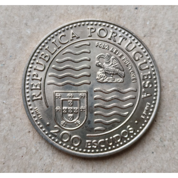 Португалия 200 Эскудо 1994 год , Жуан II Совершенный , 500 лет со дня смерти