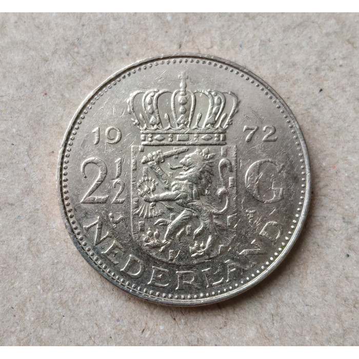 Нидерланды 2 1/2 гульдена 1972 год