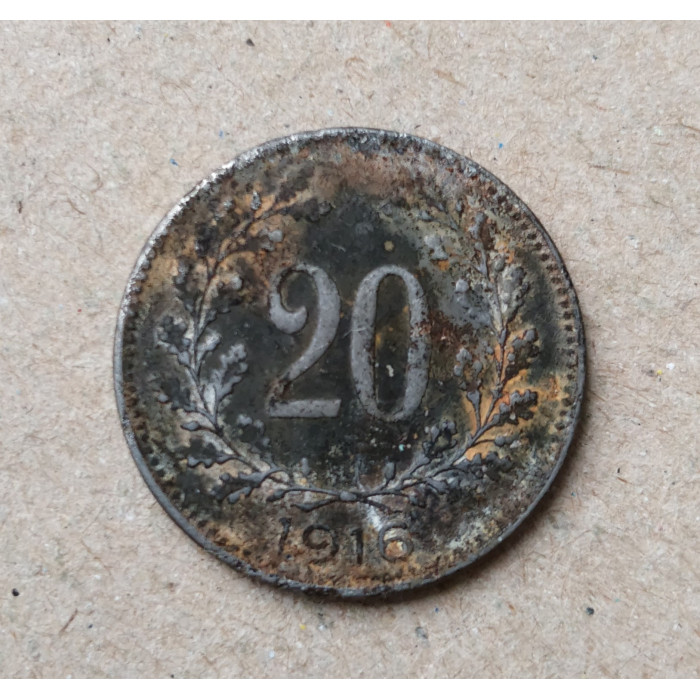 Австрия 20 Геллеров 1916 год