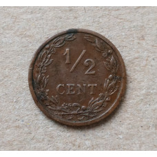 Нидерланды 1/2 цента 1906 год