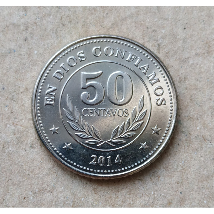 Никарагуа 50 сентаво 2014 год