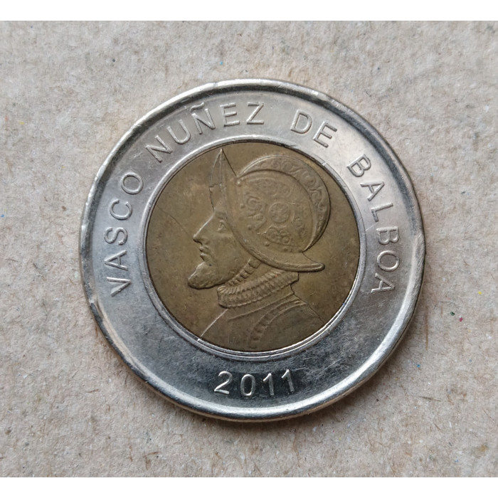 Панама 1 Бальбоа 2011 год , Васко Нуньес де Бальбоа , Биметалл