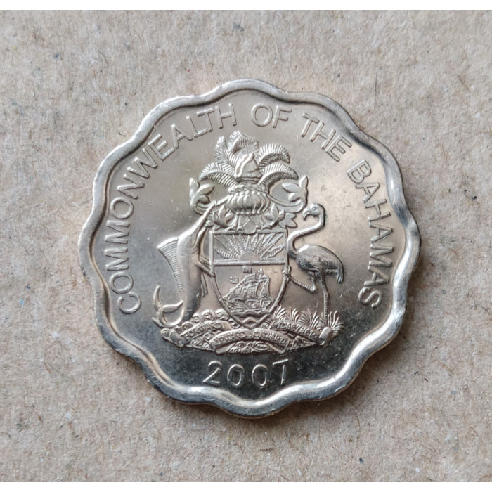 Багамы , Багамские Острова 10 Центов 2007 год , Рыба Альбула 