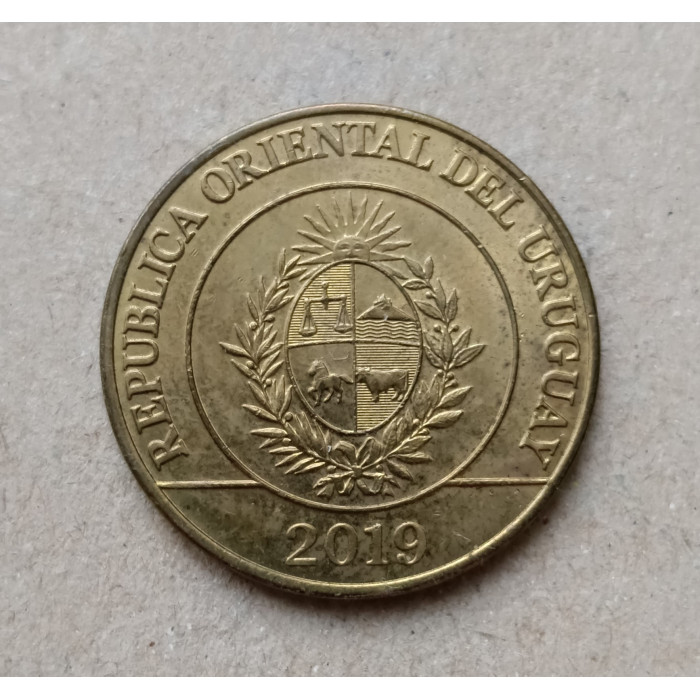 Уругвай 5 Песо 2019 год , Страус Нанду