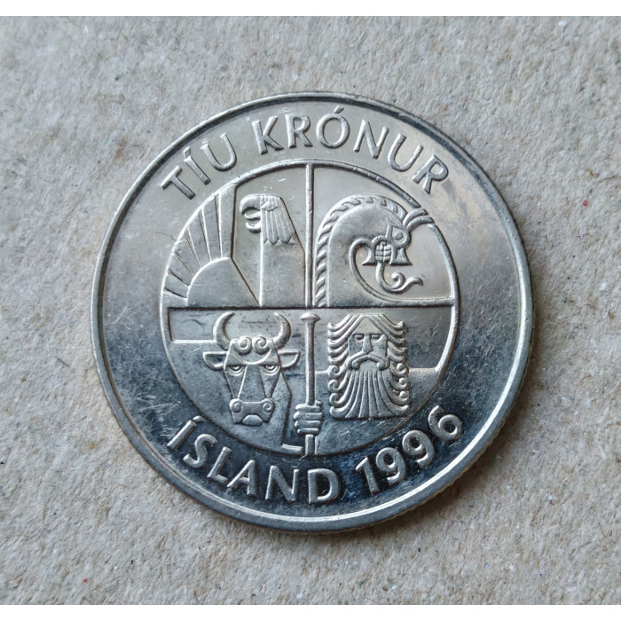 Исландия 10 Крон 1996 год , Мойва