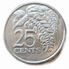 Тринидад и Тобаго 25 Центов 2008 год , Цветок Чаконии