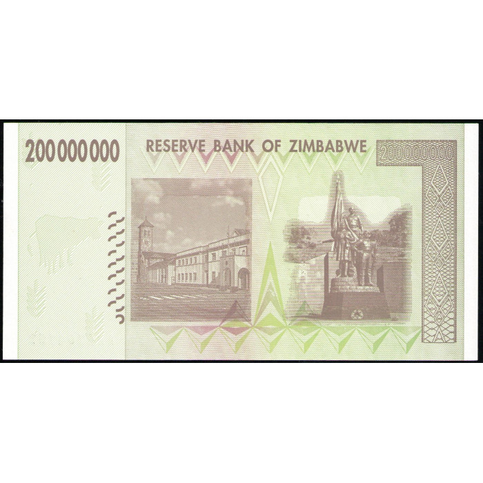 Зимбабве 200000000 долларов 2008 год , UNC
