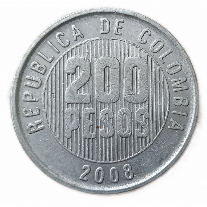 Колумбия 200 Песо 2008 год