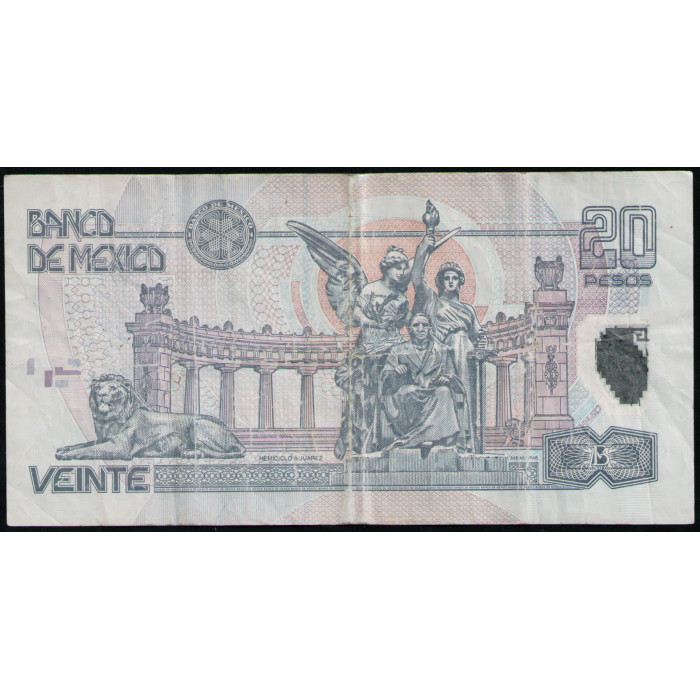 Мексика 20 Песо 2005 год , Бенито Хуарес , Полимер