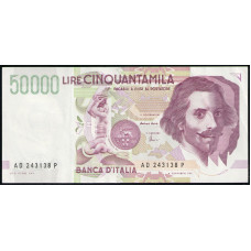 Италия 50000 Лир 1992 год , XF