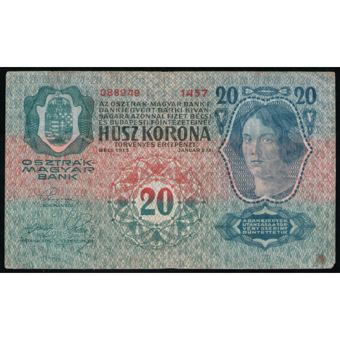 Австрия 20 Крон 1913 год  , Австро-Венгерия