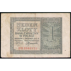 Польша 1 Злотый 1941 год