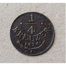 Австрия 1/4 Крейцера 1816 год