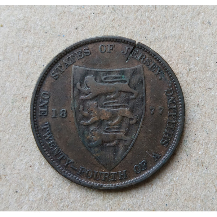 Джерси 1/24 шиллинга 1877 год