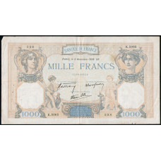 Франция 1000 франков 1938 год