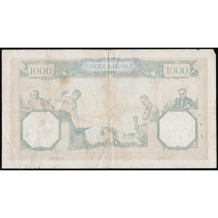 Франция 1000 франков 1938 год