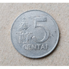 Литва 5 Центов 1991 год , Всадник