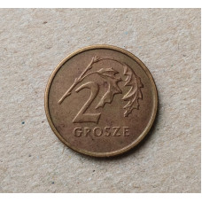 Польша 2 гроша 2002 год